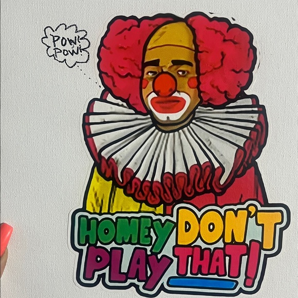 Handmade Other - Hand Crafted “Homey Don’t Play That” Wall Art On Canvas